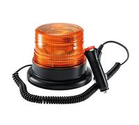 Luz LED estroboscópica, faro intermitente de advertencia de emergencia ámbar magnético para camión o vehículo con enchufe para mechero de coche de 12-80V