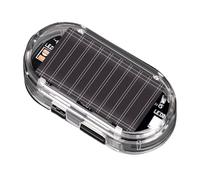Luz LED Falsa de Alarma de Coche con energía Solar, lámpara de Advertencia de Seguridad antirrobo Intermitente con Panel Solar, luz de simulación de de Seguridad Universal para Coche, Montaje