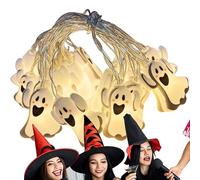 Luz LED Fantasma - Fantasma Espeluznante 40 LED, Cadena De Luces De Halloween Para El Hogar, De Ventana De Pared Festivos, Cadena De Luces De Ambiente Para Patio, Alféizar De Ventana, I