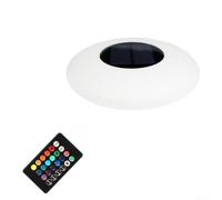 Luz LED flotante solar impermeable para uso en exteriores con 16 opciones de color, 4 modos de iluminación y funcionalidad de control remoto de 13 pies