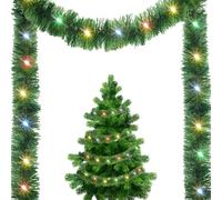 Luz LED Guirnalda de Navidad, Luz LED Guirnalda para árbol de Navidad - para serpentinas Brillantes de 49,21 pies - Tiras de luz con Luces LED Decoraciones navideñas preiluminadas para Nat