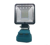 Luz LED inalámbrica de trabajo para exteriores compatible con herramientas eléctricas BL1830 BL1840, 56 LED, cabezal de lámpara ajustable, protección de bajo voltaje, gancho para colgar durante el