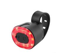 Luz LED inteligente de freno de bicicleta con cuentas de lámpara COB, sensor de luz, despertar vibración, 3 modos de iluminación, recargable tipo C, resistente al agua (tija de asiento roja)