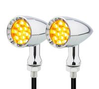 Luz LED intermitente intermitente para motocicleta, intermitente delantero y trasero, universal, compatible con Harley Davidson Honda Cruiser Iron Softail Street Bike Cafe Racer Bobber