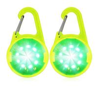 Luz LED intermitente para niños, recargable por USB, reflectores de luz para mochila escolar, luz de seguridad, colgante para senderismo, correr, trotar, mochila para mascotas, ropa verde