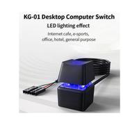 Luz LED Interruptor de Computadora de Escritorio Placa Base de PC BotóN de Encendido de Arranque Externo Cable de ExtensióN para Oficina en Casa 5M
