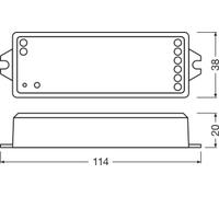 Luz LED LC con control RF de 24 V RGBW/TW 4058075435834
