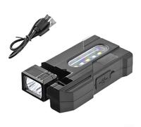 Luz LED magnética giratoria con batería recargable y brillo multimodo para trabajadores de servicios públicos y operaciones nocturnas