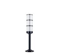 Luz Led multicapa, torre de señal, alarma, luz de precaución, lámpara indicadora de carcasa negra/plateada brillante de 24V(3 layers black)
