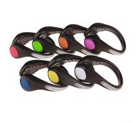 Luz LED multimodo de clip para zapatos para correr por la noche y seguridad en ciclismo, compacto, portátil y diseñado para visibilidad deportiva al aire libre (azul)
