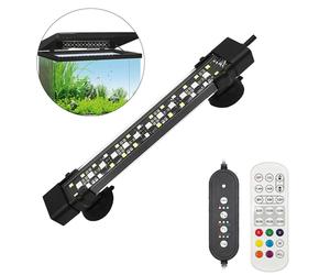 Luz LED para acuario, espectro completo 24/7 con temporizador, 10 niveles de brillo, regulable, temporizador ajustable de 6/10/12 horas, ide