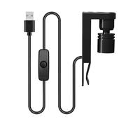 Luz LED para acuario, foco recargable por USB, brazo ajustable, pantalla impermeable, ahorro de energía para pecera, acuario, terrario, marino, agua dulce, tanque plantado