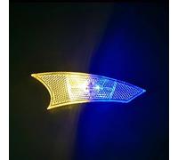 Luz LED para bicicleta con batería recargable y funcionamiento nocturno automático para uso urbano y uso (amarillo azul)