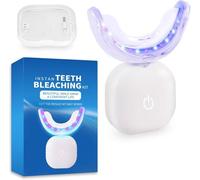 Luz LED para blanquear los dientes, kit de blanqueamiento dental, blanqueamiento dental TOWODE con función de temporización, 32 LED de luz roja y azul lámpara de blanqueamiento dental con funda de