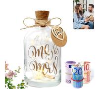 Luz LED para botellas de boda, regalos de boda para novios, regalos de dinero para bodas, regalos de boda, botella luminosa para recién enamorados, cumpleaños o Navidad