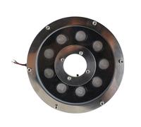 Luz LED para fuentes, foco subacuático sumergible de acero inoxidable para paisajismo, luz de acento de alta luminosidad, 24 V, IP68, impermeable, para estanques de jardín, (Blanco cálido 9W)