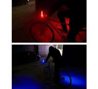 Luz LED para Manillar de Bicicleta de Montaña, Aviso Nocturno | Ipx4, para Manillar de 22mm, Batería Lr1130 Incluida, Plástico y Acero Inoxidable