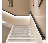 Luz LED para Pasamanos Pasamanos y Barandillas de Aluminio con Sensor de Movimiento, Iluminación LED Integrada, Barandilla de Escalera de Fácil Instalación(Right,0.6m(2.0ft))