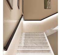 Luz LED para Pasamanos Pasamanos y Barandillas de Aluminio con Sensor de Movimiento, Iluminación LED Integrada, Barandilla de Escalera de Fácil Instalación(Left,1.5m(4.9ft))