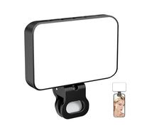 Luz LED para selfie, lámpara de llenado de clip recargable, 3 modos de cabezal giratorio, dispositivo de iluminación portátil, selfie LED, clip compacto, podcast, videoconferencia, viajes, al aire