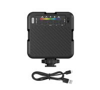 Luz LED portátil de relleno de cámara de metal para ajuste profesional con temperatura de color ajustable para estudio en casa, luz de video LED