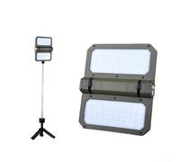 Luz LED recargable para acampar con carga solar, accesorio magnético, brillo de 2000 lm, luz cálida y fría ajustable, adecuada para actividades nocturnas al aire libre