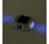 Luz LED Solar para Caminos Exteriores de Aluminio Fundido, Resistente Al Agua, Brillante, 6 LED para Iluminación de Entradas y Carreteras (azul intermitente)