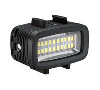 Luz LED subacuática compacta recargable con 3 tamices de color IPX8 impermeable para cámaras de acción, pequeña luz de buceo transportable