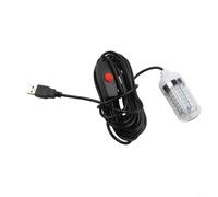 Luz LED subacuática de pesca recargable por USB Atractor de peces Lámpara de señuelo de pesca nocturna sumergible Calamar Jigging Light Portable Bass Trucha Buscador Verde Azul Amarillo Blanco (azul)