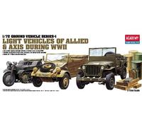 Luz LED Vehicles Allied & Axis Ground Set 1:72 Plástico Modelo Kit Academy