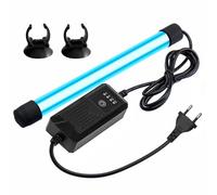 Luz Limpia para Acuario, 9 W Luz Esterilizadora UV para Acuario, 23.5 cm de Largo Luz UV para Acuario con Temporizador, Lámpara UV Acuario Esterilizadora para Eliminación de Bacterias (Enchufe EU)