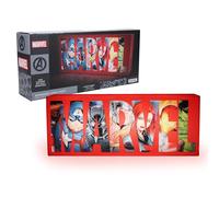 Luz logo Avengers Marvel - Producto oficial Disney, 2 modos de luz, letrero decorativo para fans de Marvel, alimentado por USB o batería
