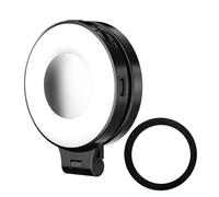 Luz magnética para selfie, anillo de teléfono, relleno portátil, espejo integrado, aplicación de maquillaje, control de brillo recargable para viajes, vlogging, transmisión en vivo, grabación de video