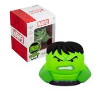 Luz Marvel Hulk SquishyGlo - Producto oficialmente licenciado de Marvel | Construcción de silicona blanda • Batería recargable • 3 niveles de brillo • Función temporizador • Luz nocturna Marvel