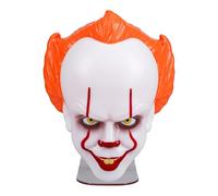 Luz máscara Pennywise - Producto oficial IT, lámpara decorativa para Halloween, montable en pared o independiente, regalo para fans de terror, cable USB incluido, 18cm