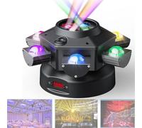 Luz móvil de haz LED de 10 cabezales, luces de DJ con cabezal móvil de 150 W, luces de fiesta de 6 brazos compatibles con DMX-512 y activación por sonido, equipo de iluminación de escenario con