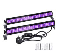 Luz negra, 2 unidades, 12 LED de 3 W, lámpara de luz negra, luz de bar, luz de fiesta, para Halloween, pintura corporal, escenarios y decoración de fiestas