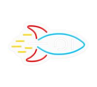 Luz neón - forever neon plexi led rocket multicolor neolia forever