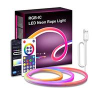 luz neón | Tira luz RGB Inteligente,luz neón Silicona 10 pies, Tira Luces LED para Exteriores a Prueba Agua, decoración Bricolaje para Fiestas, 16