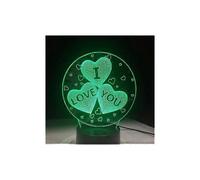 Luz nocturna 3D, 7 colores LED enchufable, lámpara de noche romántica para dormitorio, sueño creativo,