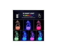 Luz nocturna 3D con ilusión óptica para niños fans de Marvel, lámpara LED de superhéroe Spiderman Capitán