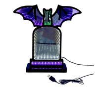 Luz nocturna con murciélago luminosa, funciona con USB, decoración