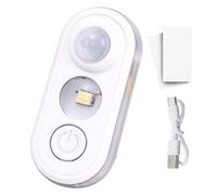Luz Nocturna con Sensor de Movimiento Tipo C Doble PIR y Sensor de Luz | Lámpara Nocturna Inalámbrica de Movimiento para Pasillo Baño Cocina Habitación Salón Dormitorio Armario Blanco
