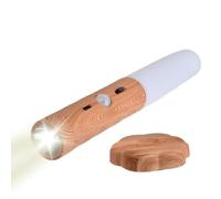 Luz nocturna con sensor, lámpara recargable de 7.8 pulgadas, luz inalámbrica de poliestireno ABS, accesorio magnético, luz nocturna LED activada por movimiento para dormitorios, baños, pasillos