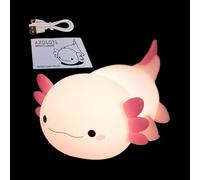 Luz nocturna de ajolote, lámpara de noche de animales, luz nocturna de silicona para guardería, lámpara de ajolote de dibujos animados, lámpara de noche para niños, luz de noche para niños, lámpara de
