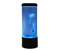 Luz nocturna de ambiente, movimiento realista de medusas, 8 x 8 x 21,8 cm, lámpara de medusas, iluminación de decoración del hogar, luz nocturna, LED de 7 colores que cambian de color, para