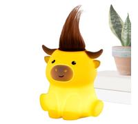 Luz nocturna de animales: lámpara de ganado de dibujos animados con 2 niveles de brillo, temporizador de 20 minutos | Diseño de luz de dormitorio recargable, ideal para habitación de niños, guardería,