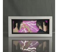 Luz nocturna de anime Uchiha Itachi y Uchiha Sasuke Figura para decoración de dormitorio, lámpara de luz LED, lámpara de escritorio de ambiente de anime