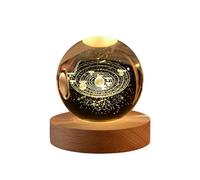 Luz nocturna de bola de cristal 3D del sistema solar, lámpara de decoración espacial de bola de galaxia, regalo de esfera de planeta de vidrio grabado con láser, lámpara de bola de cristal de planeta
