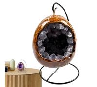 Luz Nocturna De De Amatista, Adorno De Amatista Natural, Adorno De De Amatista Con Luz Nocturna LED, Adorno De Curativo Con Hermoso Significado, Lámpara De Escritorio LED Con